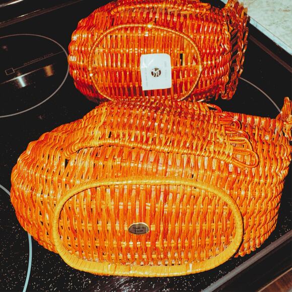 Vintage Wicker Turkey Basket Pair – Thanksgiving Fall Table Decor - Picture 6 of 13